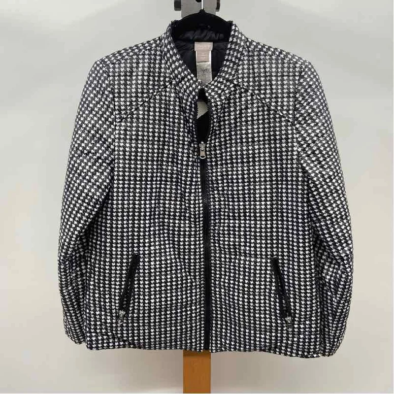 Chico's Women's Size S Black Houndstooth Jacket