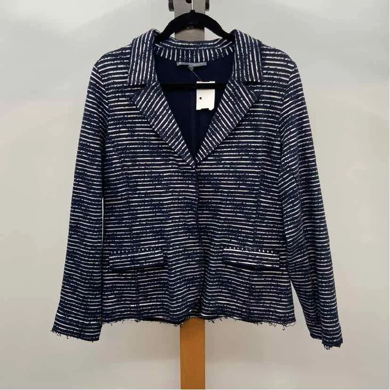 Elliott Lauren Women's Size M Navy Stripe Jacket