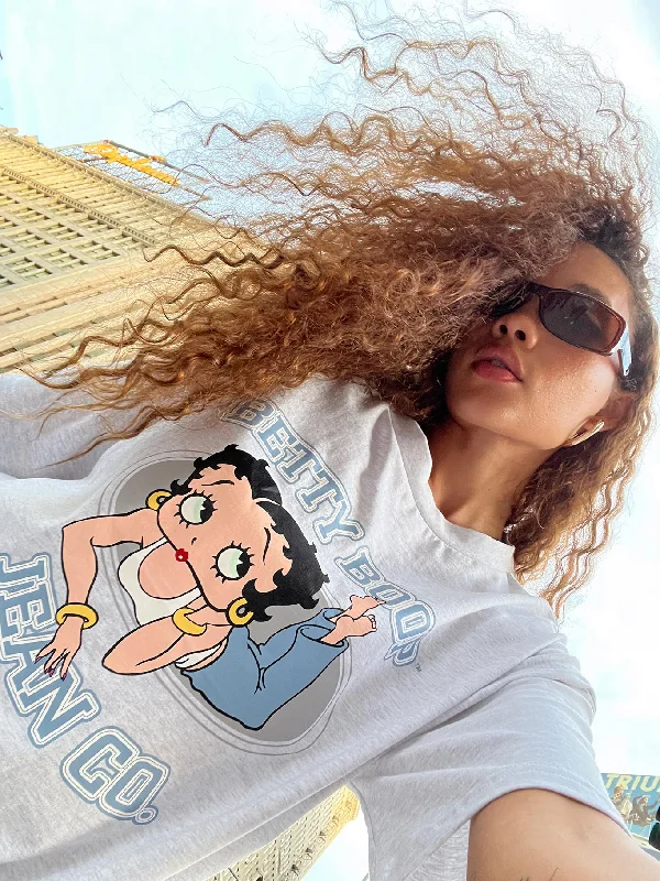 Betty Boop Jean Oversized Tee Grey