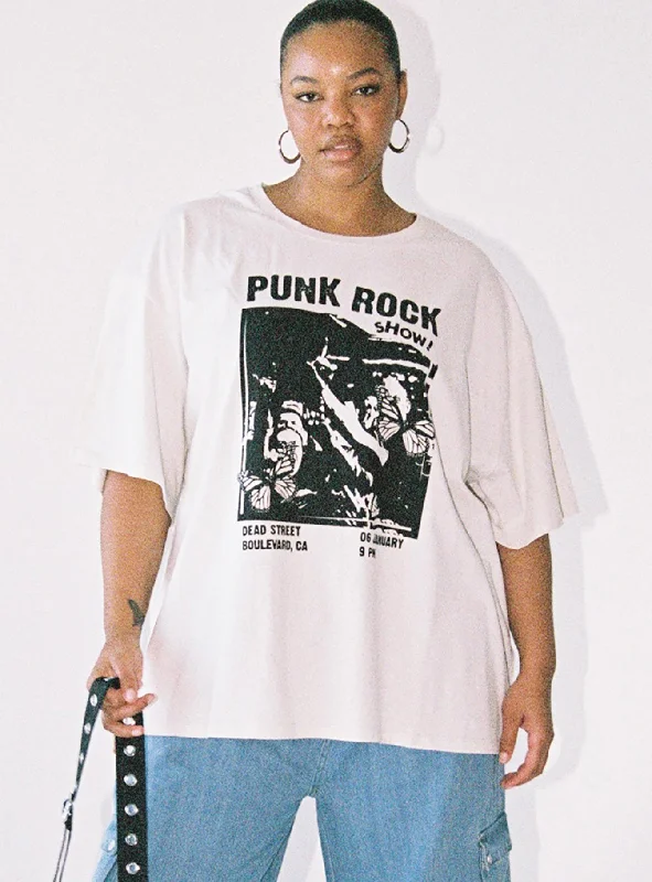 Punk Rock Show Oversized Tee Grey Curve